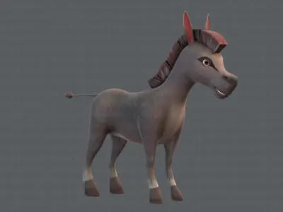 Donkey V01 Low-poly 3D model