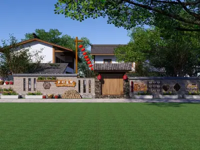 New Chinese rural houses 3D model