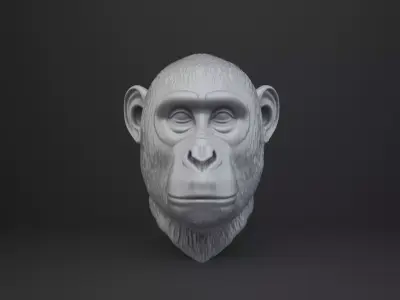 Monkey Bust - Animal Figurine 3D print model