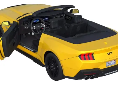 Mustang GT Convertible 2024 3D model