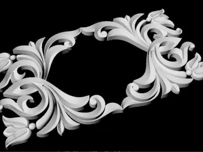 Central decor ornament for furniture 3D model 468