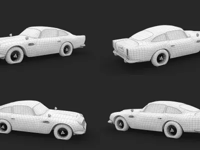 Old Rusty Car 001 - Aston Martin DB5 1964 3D model