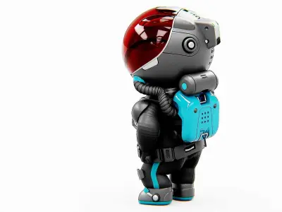 TOON ASTRONAUT S-580 Rigged for Unreal Engine - Unity - MIXAMO  3D model