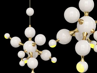 Atomic Suspension Lamp 3D model