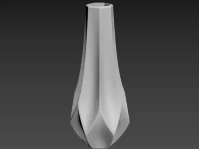 Dodecahedron Flower Vase Low-poly 3D model