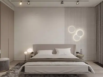 Bedroom interior scenes 3D model 17