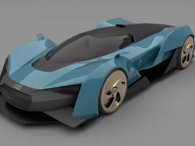 Audi luxury and space car 3D model