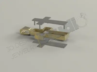 Russian Luxury cross with multi parts 3d model 3D print model