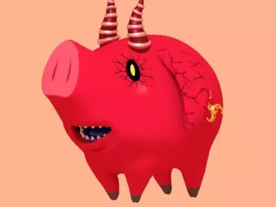 Demon Hawk Low-poly 3D model