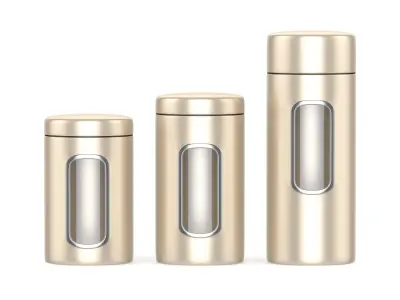 Kitchen containers Low-poly 3D model