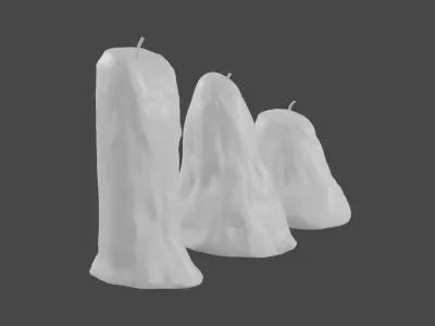 10cm Candle 3D model