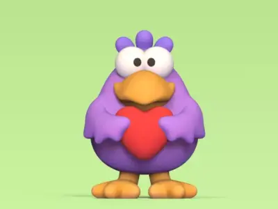 Bird Heart 3D print model