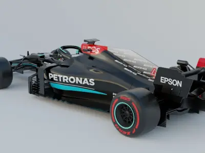 Mercedes W12 2021 F1 car 3D model