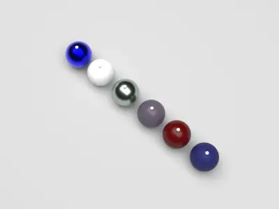 Mini Christmas Balls Set 3D model