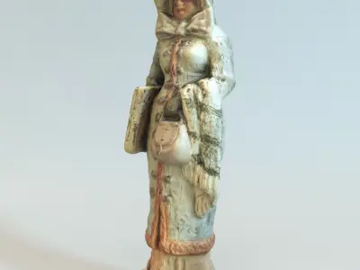 Decorative old woman statue Free 3D model