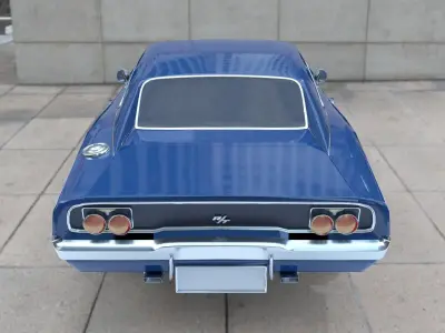 Dodge Charger RT 1968 Low-poly 3D model