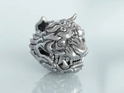 Tiger Charm and Bead 3D print model