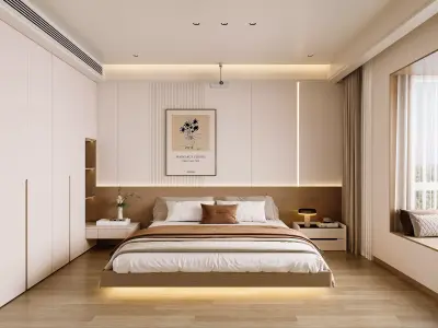 Modern Bedroom 3D Model 3D model