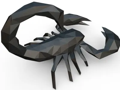 scorpion low poly 3D print model