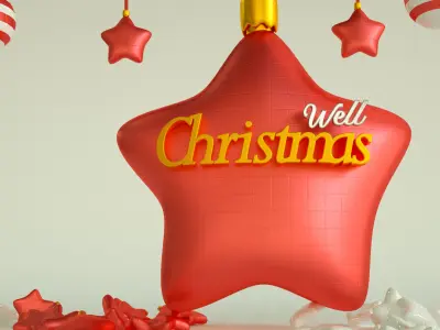 Christmas  3D  star model 3D model