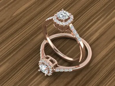 Diamond Jewelry Ring 3D print model