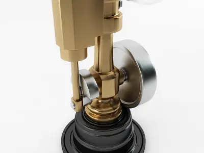 Miniature Wobble Steam Engine 3D model