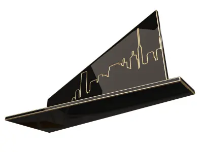 City Plaket Frame Decoration Low-poly 3D model