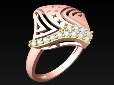 Diamond Ring - Womens Rings - GN120 Free 3D print model