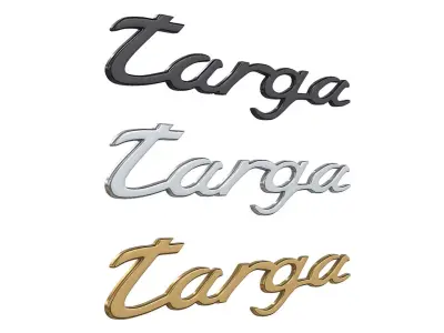 targa nameplate Porsche  3D print model