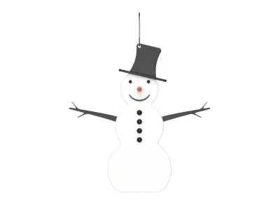 Christmas Tree Decoration Snowman Collection 3D model