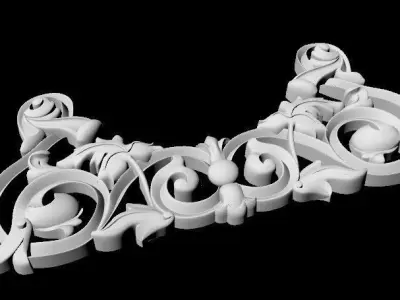 Central decor ornament for furniture 3D model 375