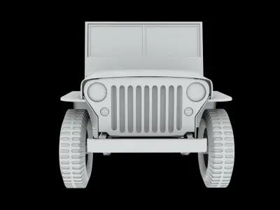 Jeep 3d model wwii armoured car 3D model