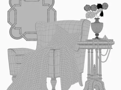 Decorative Palliton set 3D model