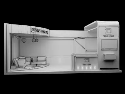 Booth Exhibition Stand a564a 3D model