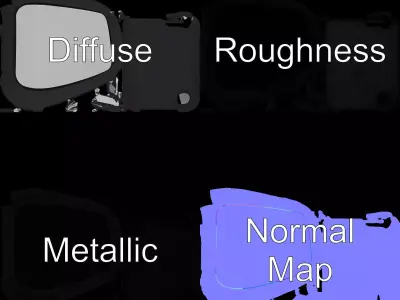 Sleek Wall Mirror model pack Low-poly 3D model