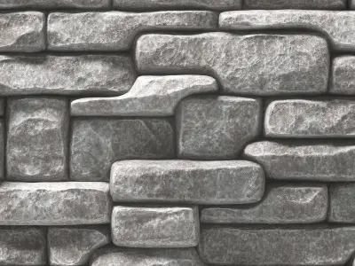 Stone rock panel frame n2 3D model