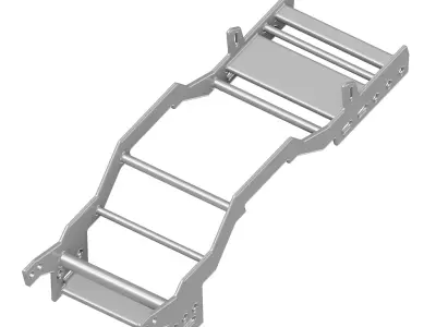 Titanium Automotive Chassis Frame 3D model