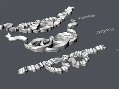 Ribbons RB-001 RB-002 RB-003 3D model