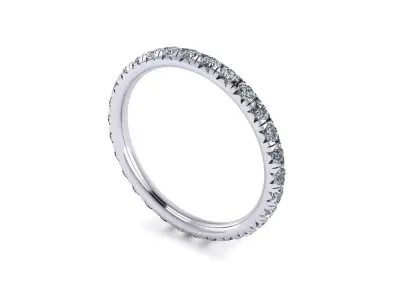 Women Diamond Engagement Ring R5 3D print model