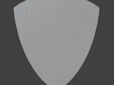 Tesla emblem  Low-poly 3D model purchase