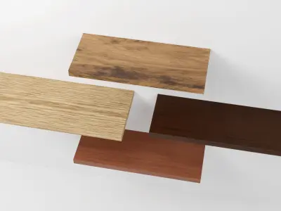 Wooden Shelf 3D Model 3D model