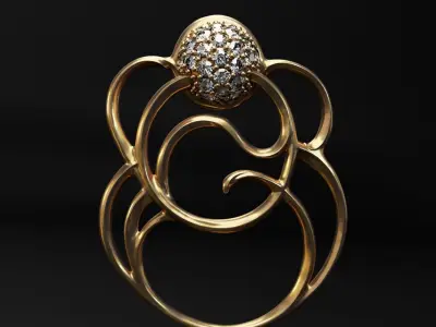 Earrings Gothic Decorative - Chronos 3D print model