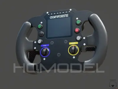 Indy Light Steer Wheel PBR Low-poly 3D model