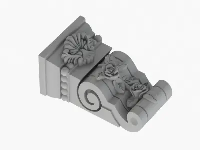 Scroll Corbel 18 3D model