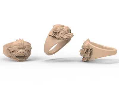 Ring of Hanuman This s Thai Pattern to 3D Print 3D print model