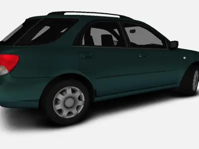 Subaru Impreza GGB Wagon 16TS AWD EU-Spec 2005 Gameready Low-poly 3D model