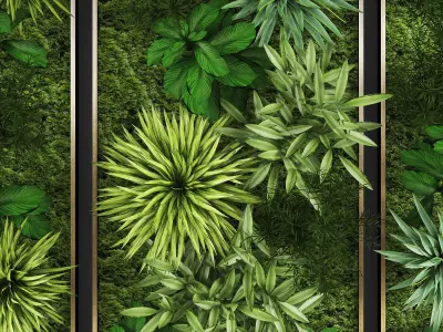 Vertical garden 01 Low-poly 3D model