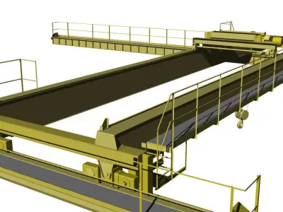 Industrial crane 3D model