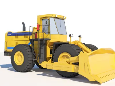 Wheel Dozer 3D model 3D model