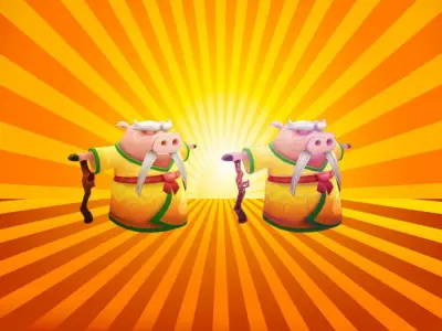  Smash champs characters Low-poly 3D model